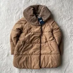 新品 【定価7,590円】BREEZE フェイクファー襟付き 中綿コート 140