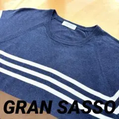 【美品】GRAN SASSO ハイゲージ コットン クルーネックニット 48のサムネイル