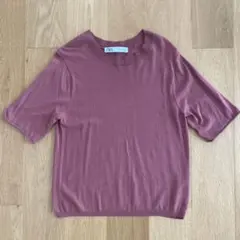 ZARA カットソー　トップス　半袖　Mサイズ
