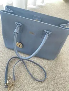 FURLA フルラ ハンドバッグ トートバッグ レザー ブルー