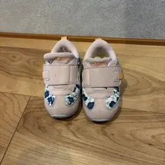 asics キッズスニーカー ピンク花柄
