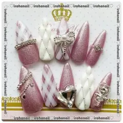 ネイルチップ オーダー受付中 量産型 ワンホン マグネット フレンチガーリー