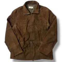 00s 古着 J.crew 本革 スエード レザージャケット ヴィンテージ 茶色