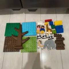 ダイヤブロック　パンダ　どうぶつえん