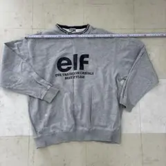 elf スウェット グレー クルーネック ロゴプリント