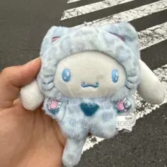 Sanrio シナモロール ヒョウ柄 マスコット ぬいぐるみ　ギャル猫のサムネイル