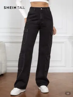 ジーンズ　ワイドパンツ　レディース　ズボン　shein