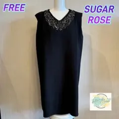 SUGAR ROSE ノースリーブ　ワンピース　ビジュー　セレモニー　A7P