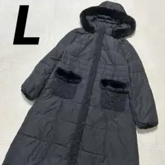 美品‼️【axes femme】ホワイトダック　ダウン　黒　L レース&ファー