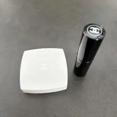 CHANEL ダブルC ブラック＆ホワイト エナメルブローチ 限定極美品