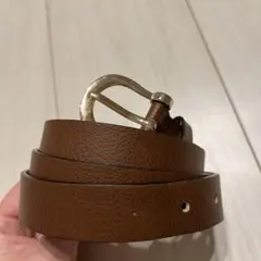 H&M ベルト ブラウン ゴールドバックル サイズM
