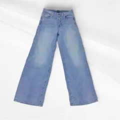 GAP　 美品　ワイドレッグデニム ハイウエスト　ライトブルー　26