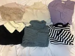 【13点】レディース ニット・セーター・スカート・ズボンセット おまけ付き