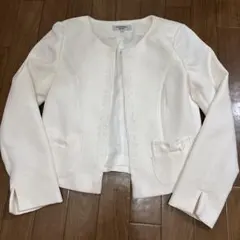 卒業式　入学式　フォーマル ホワイトジャケット サイズ7