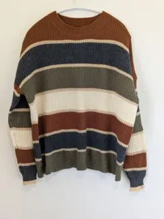 ストライプニットセーター