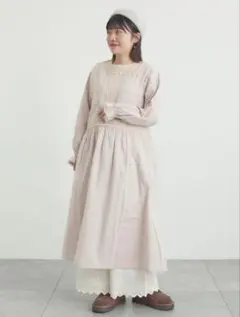 Samansa Mos2 レースピンタックワンピース