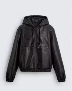 ZARA フェイクレザー フーデッド ジャケット Sサイズ