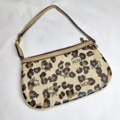 MCM レオパード柄 ポーチ ミニバッグ