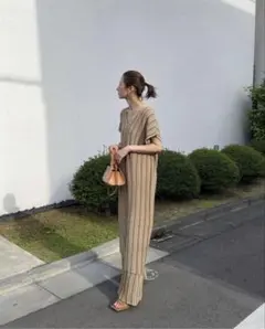 CLANE ランダムストライプワンピース