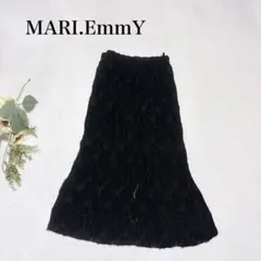 MARI.EmmY しまむら　ジャガードフリンジマーメイドスカート　Ｌ　黒