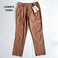 未使用☆ローリーズファーム　タックチノテーパードパンツ　コットン　薄手　L