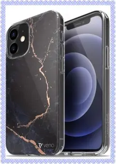 iPhone 12 mini 5.4display 大理石柄 ブラック
