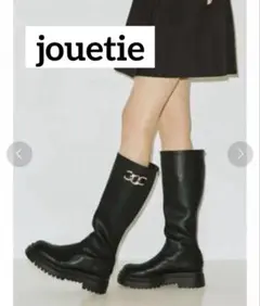 【新品未使用】jouetie オーバーソールビットロングブーツ ブラック Lのサムネイル