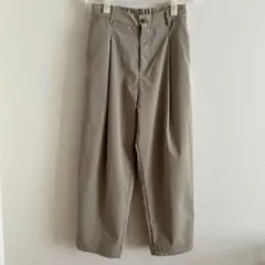無印良品 撥水パンツ タックワイドパンツ ベージュ M