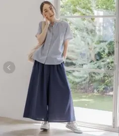 studio CLIP 【未使用品】ひんやりギャザーワイドパンツ