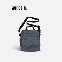 agnes b. グレー ナイロン ショルダーバッグ 2way y2k 激レアのサムネイル
