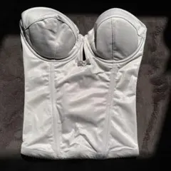 ホワイト バスト付きコルセット