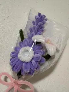モールフラワーブーケ 枯れない花 花束 紫 ギフト プレゼント 推し活