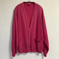 80S JERZEES USA製 スウェットカーディガン ピンク Fのサムネイル