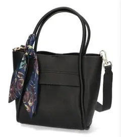 ORiental TRafficスカーフ付きハンドバッグ ブラック バック