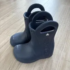 Crocs ネイビー キッズ長靴 C7 15㎝