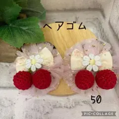 【50】ヘアゴム　ハンドメイド　2点セット　(550円) あみぐるみ