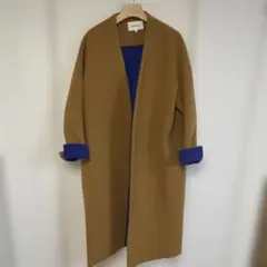 最終価格 ENFÖLD ウールリバーノーカラーコート