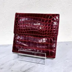 サンタゴスティーノ 三つ折り財布 クロコダイル 札入れ　小銭入れ　カードケース