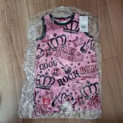 BABYDOLL ピンクロンパース ギター柄