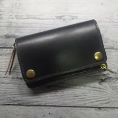 トラッカーウォレット　ミドル【MW茶芯丘染め】3層ver