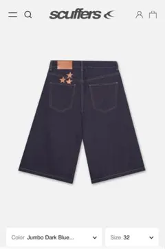 SCUFFERS デニムハーフパンツ スターパッチ scuffers デニム ショートパンツ 星型パッチ - メルカリ