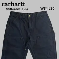 USA製125th carhartt ダブルニー ブラックW34 L30のサムネイル