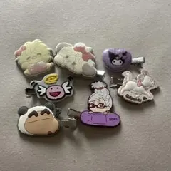 キャラクター付きヘアピンセット 8個
