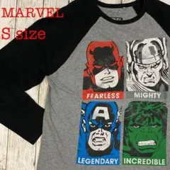 MARVEL マーベル ラグラン 長袖 Tシャツ Sサイズ