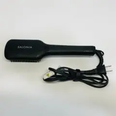 動作品 サロニア ストレート ヒートブラシ ワイド SL-012BK m1110