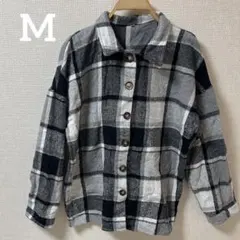 ⭐️美品⭐️【M】 チェック柄 フランネルシャツ ジャケット 長袖 レディース