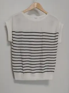 OPAQUE.CLIP ストライプ 半袖ニット　ボーダー　M