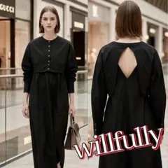 willfully 花柄ロングワンピース ウィルフリー】 - メルカリ