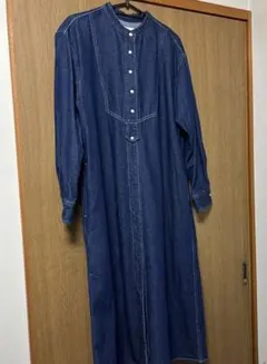 SHIPS any デニム ブザム シャツワンピース