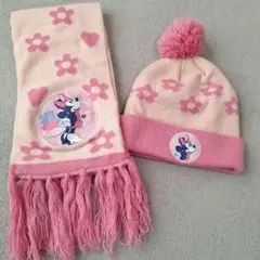 ディズニー　ミニー　ミニーちゃん　 マフラー　ニット帽　セット